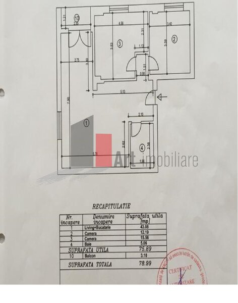 Domenii, Arcul de Triumf, Ion Mihalache, Turda, apartament cu 3 camere cu centrala